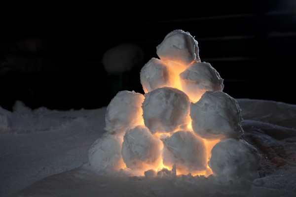 DIY snowballs flashlight