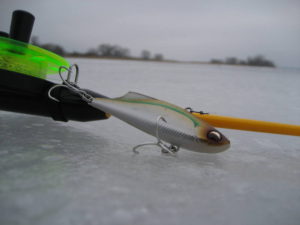 Tackle for catching walleye on rattlin in winter