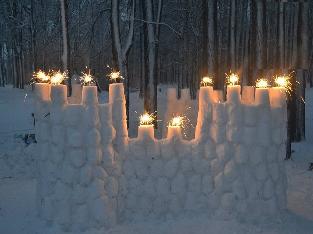 DIY snow castle