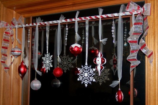 Christmas balls for window decoration