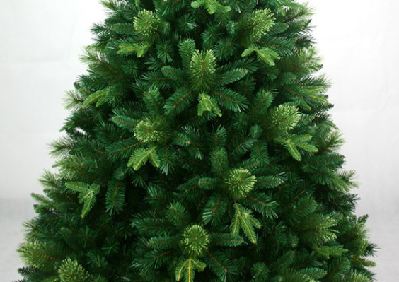 Cast artificial Christmas tree for New Year