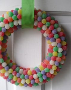 Christmas wreath of sweets