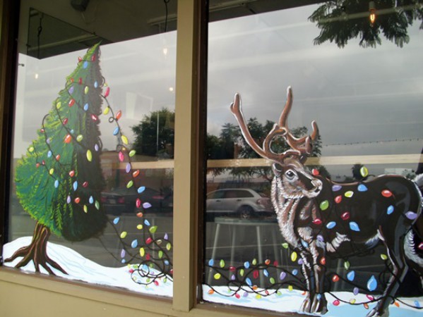 Original drawings for decorating windows for the New Year