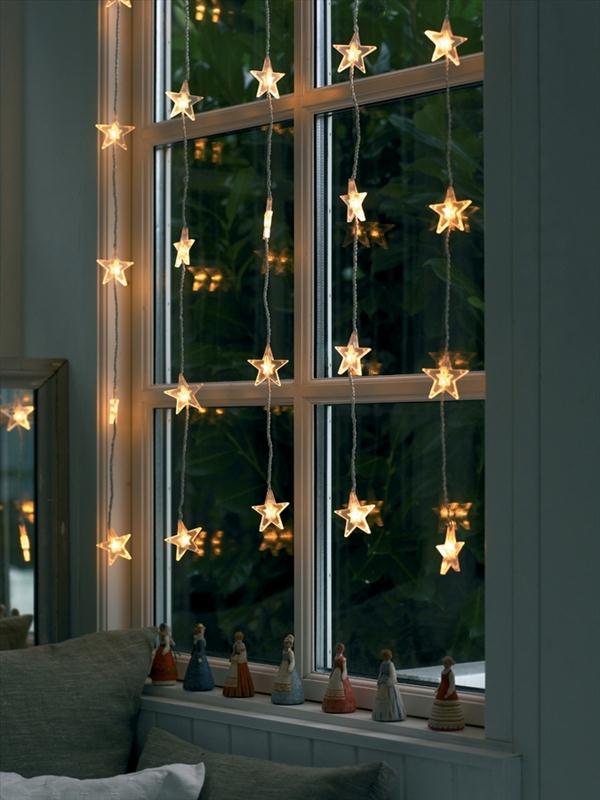 Stylish window decoration for the New Year