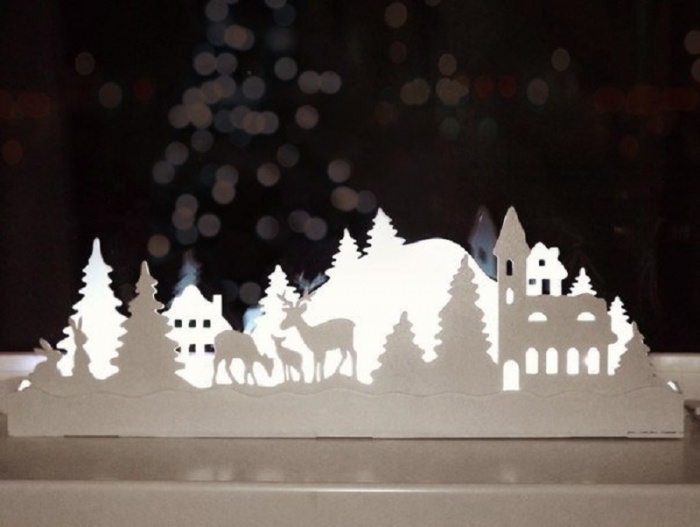 DIY window sill decoration for the New Year