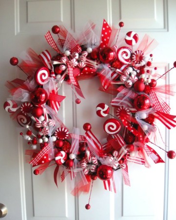 Guirlande de bonbons du Nouvel An pour décorer la porte