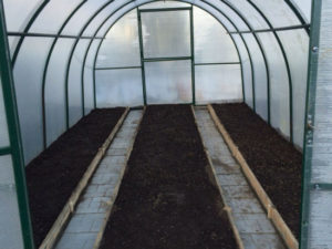 Preparing the greenhouse for planting tomatoes